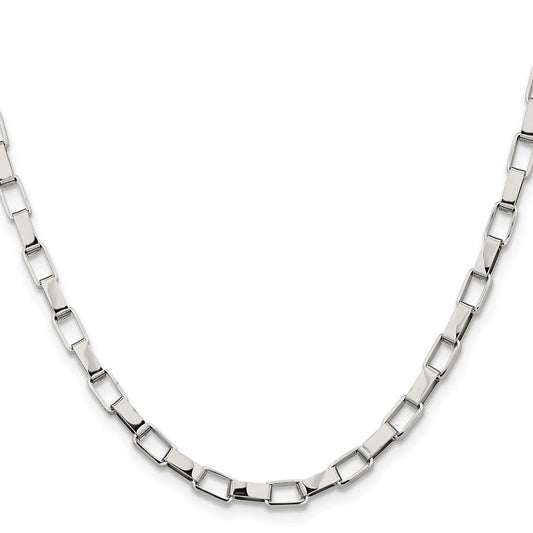 Chisel Stainless Steel Polished 4.8mm 30 inch Square Link ChainSRN666
