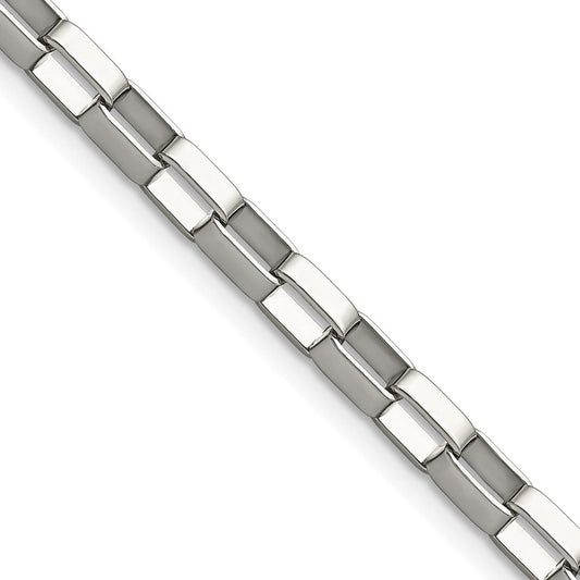 Chisel Stainless Steel Polished 4.8mm 22 inch Square Link ChainSRN666