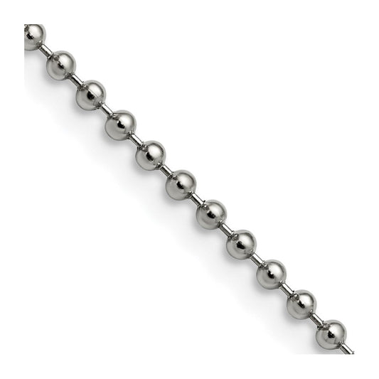 Chisel Stainless Steel Polished 2.4mm 16 inch Ball ChainSRN668