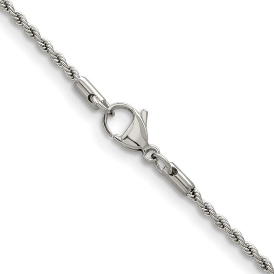 Chisel Stainless Steel Polished 2.4mm 20 inch Rope ChainSRN672