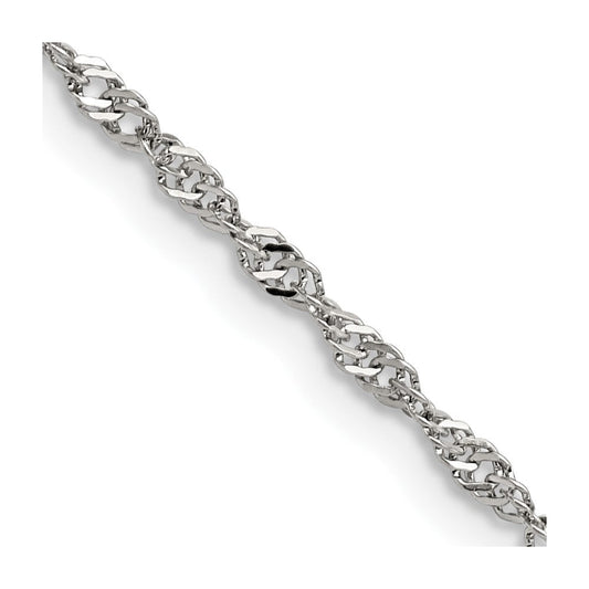 Chisel Stainless Steel Polished 2.5mm 18 inch Singapore ChainSRN677