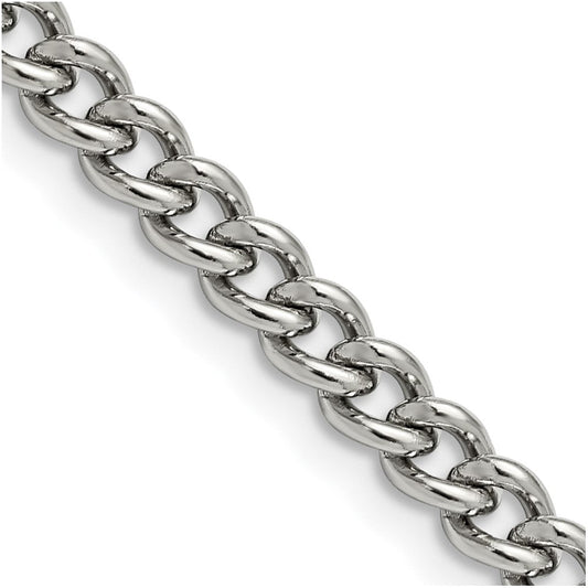 Chisel Stainless Steel Polished 5.3mm 18 inch Round Curb ChainSRN687