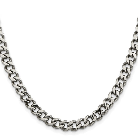 Chisel Stainless Steel Polished 6.75mm 22 inch Curb ChainSRN689