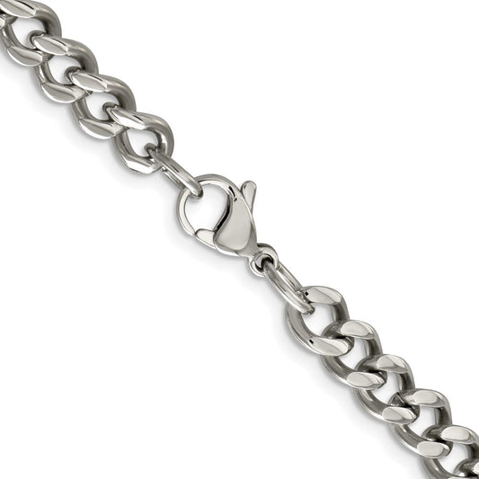 Chisel Stainless Steel Polished 6.75mm 24 inch Curb ChainSRN689