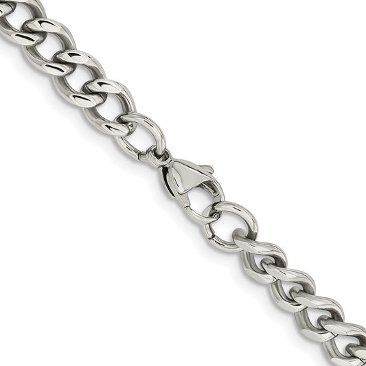 Chisel Stainless Steel Polished 7.5mm 24 inch Curb ChainSRN690