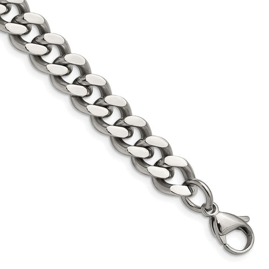 Chisel Stainless Steel Polished 9.5mm 7.75 inch Curb Chain SRN691-8