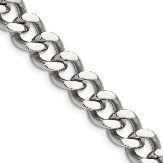 Chisel Stainless Steel Polished 11.5mm 22 inch Curb ChainSRN692