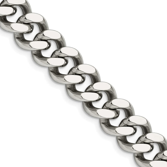 Chisel Stainless Steel Polished 13.75mm 22.5 inch Curb ChainSRN693