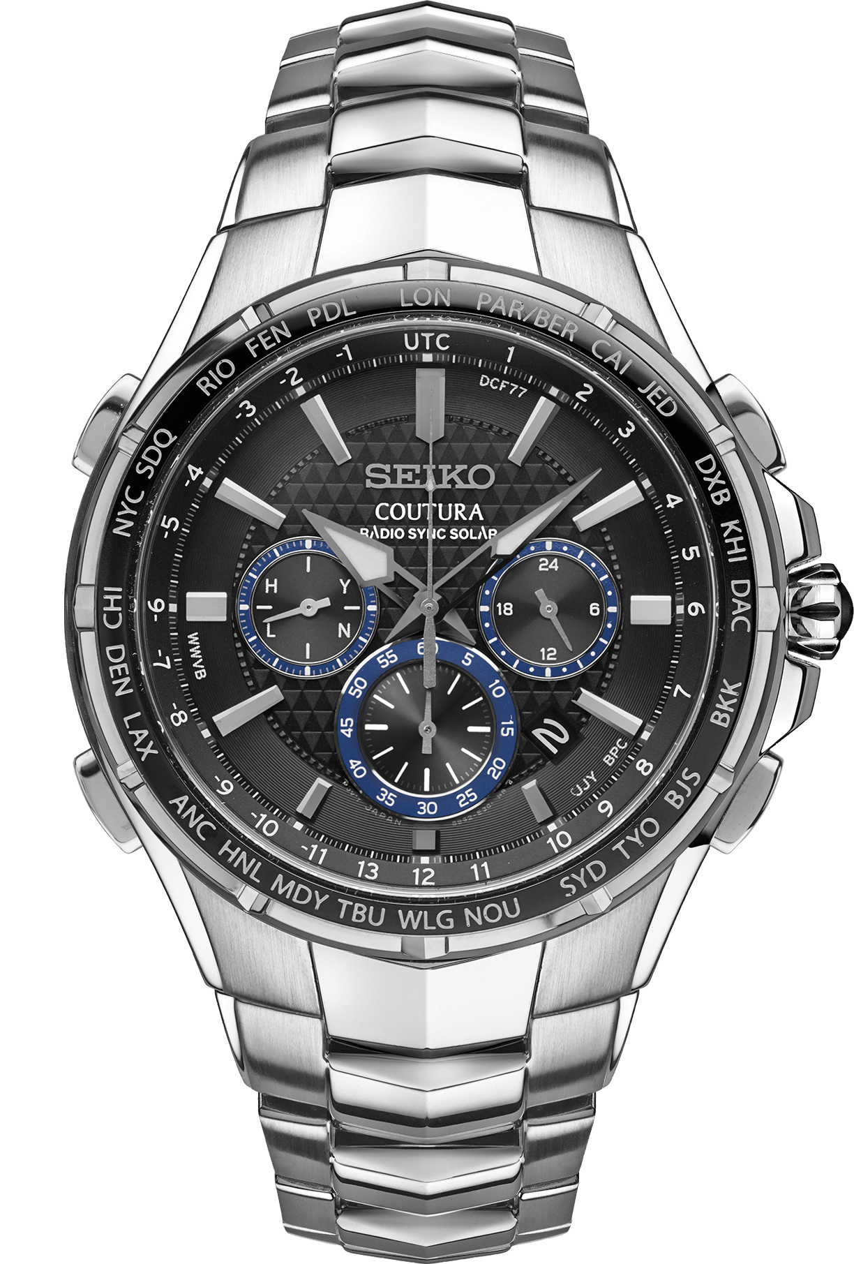 Seiko Coutura Radio Sync Solar Chronograph Watch SSG009