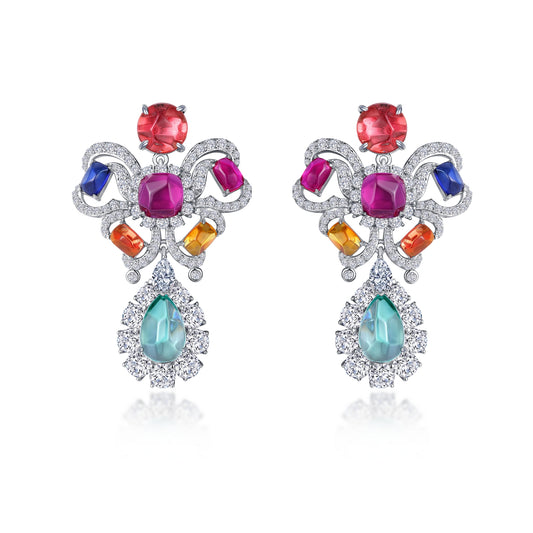Lafonn Fancy Lab-Grown Sapphire Chandelier Earrings