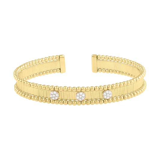 Royal Chain 14K Pallina Diamond Bangle TB10221