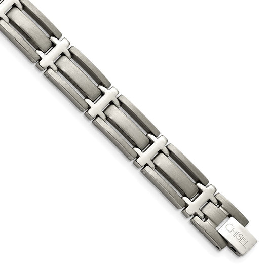 Chisel Titanium Brushed and Polished 8.75 inch Bracelet TBB112-8.75
