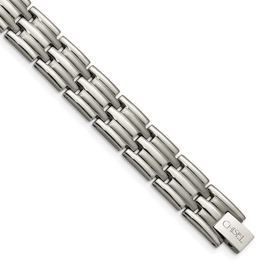 Chisel Titanium Brushed and Polished 8.5 inch Bracelet TBB114-8.5