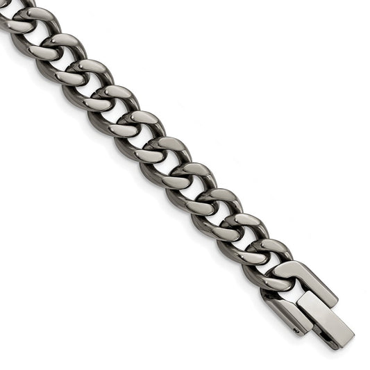 Chisel Titanium Polished 7.5mm 8.5 inch Curb Chain TBB186-8.5