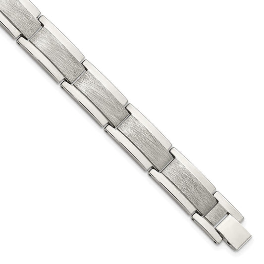 Chisel Tungsten Polished and Satin 8.25 inch Bracelet TUB121-8.5