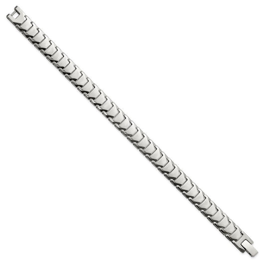 Chisel Tungsten Polished 9 inch Bracelet TUB132-9