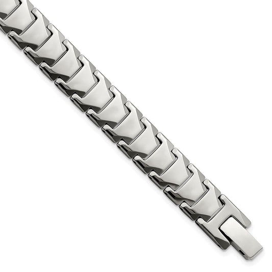 Chisel Tungsten Polished 9 inch Bracelet TUB132-9