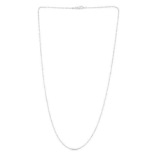 Royal Chain 14K Gold 0.9mm Diamond Cut Bar and Bead Chain WB110