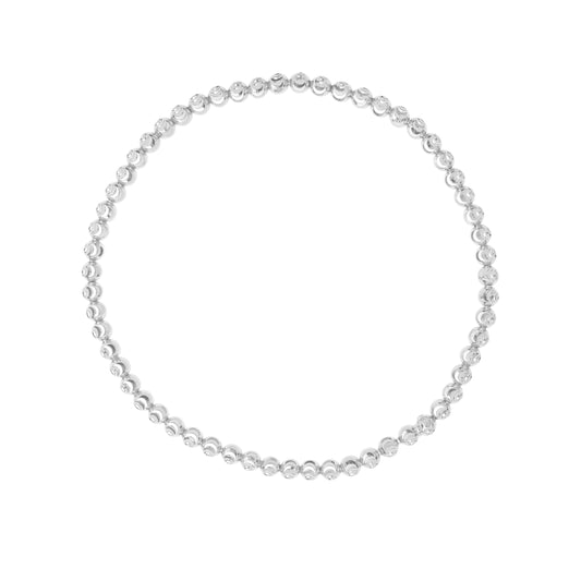 Royal Chain 14K Moon-Cut Bead Stretch Bracelet WC16742