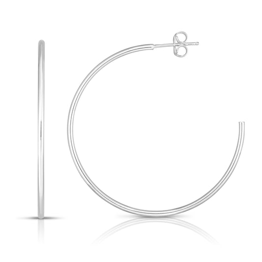 Royal Chain 14K Gold 1.5x40mm Polished C Hoop Earring ER10172