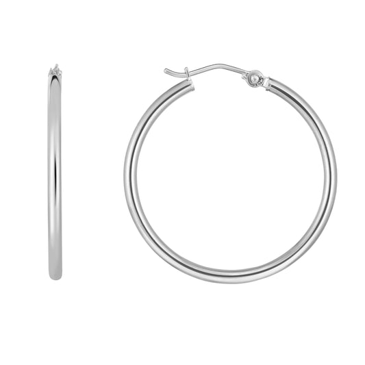 Royal Chain 14K Gold 2x30mm Hoops WLT209