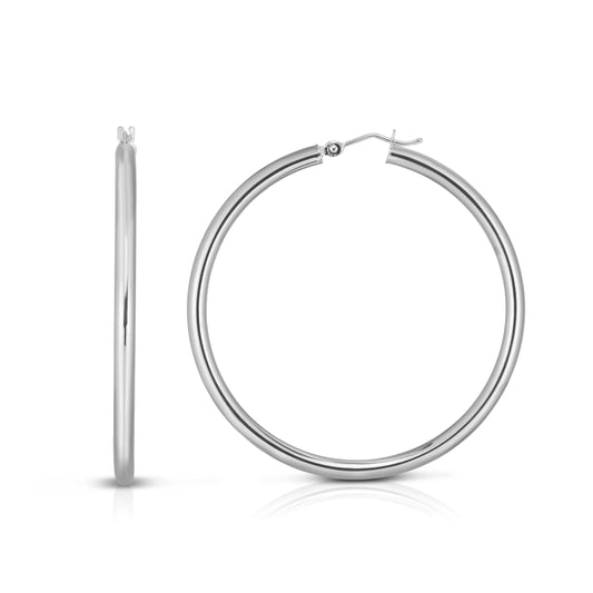 Royal Chain 14K Gold 2x30mm Hoops WLT209