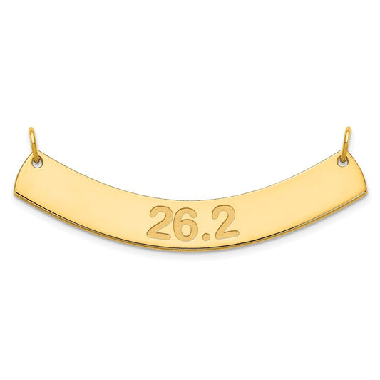 SS/Gold-plated Medium ARIAL ROUNDED Curved Bar Necklace XNA1239GP