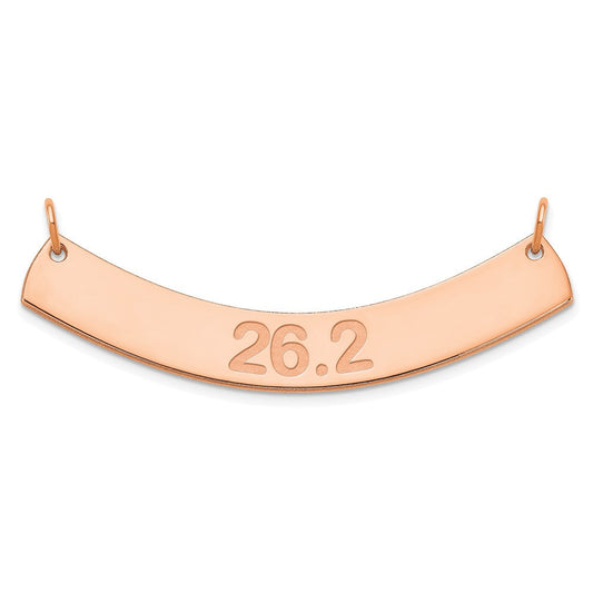 SS/Rose-plated Medium ARIAL ROUNDED Curved Bar Necklace XNA1239RP