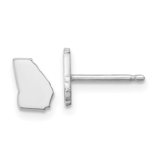 XNE50SS-GA Sterling Silver/Rhodium-plated Georgia State Earrings