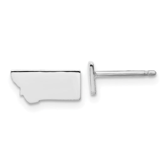 XNE50SS-MT Sterling Silver/Rhodium-plated Montana State Earrings