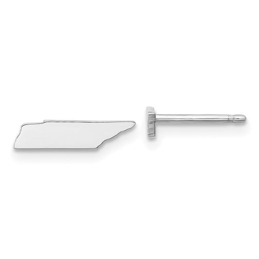 XNE50SS-TN Sterling Silver/Rhodium-plated Tennessee State Earrings