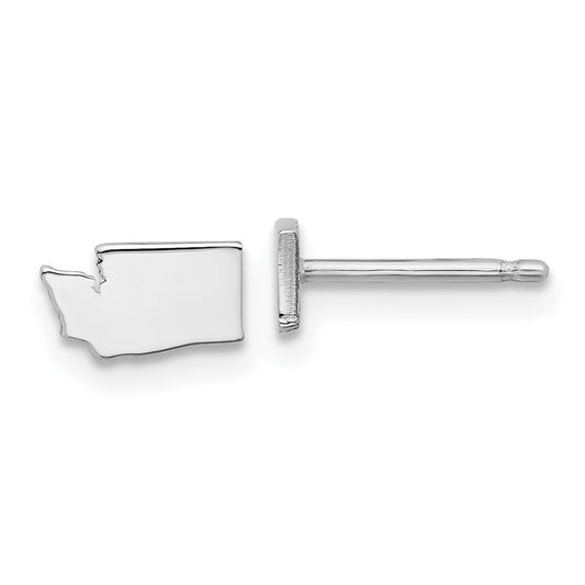 XNE50SS-WA Sterling Silver/Rhodium-plated Washington State Earrings