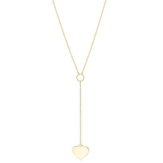 Royal Chain 10K Lariat Heart Necklace ZRC12015