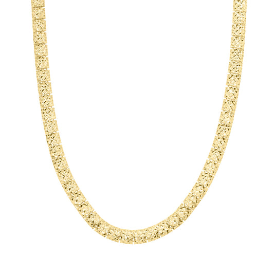 Royal Chain 10K Fancy Textured Square Cut Link Bracelet ZRC6767