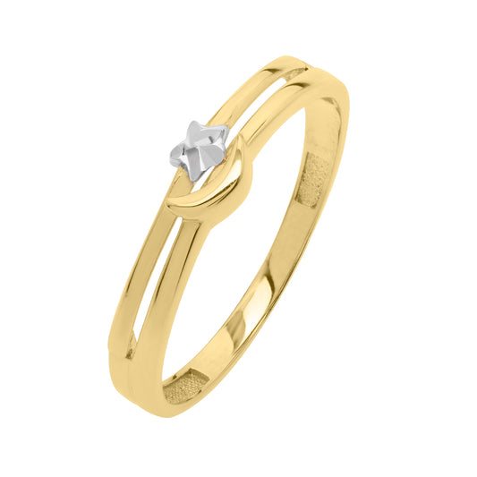 Royal Chain 10K Star & Moon Ring ZTR7271
