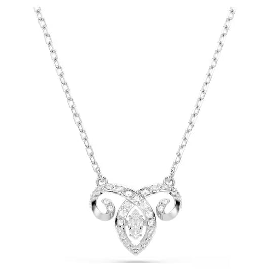 Chinese Zodiac Pendant Mixed Cuts, White, Rhodium Plated ,18K Rose Gold Finish