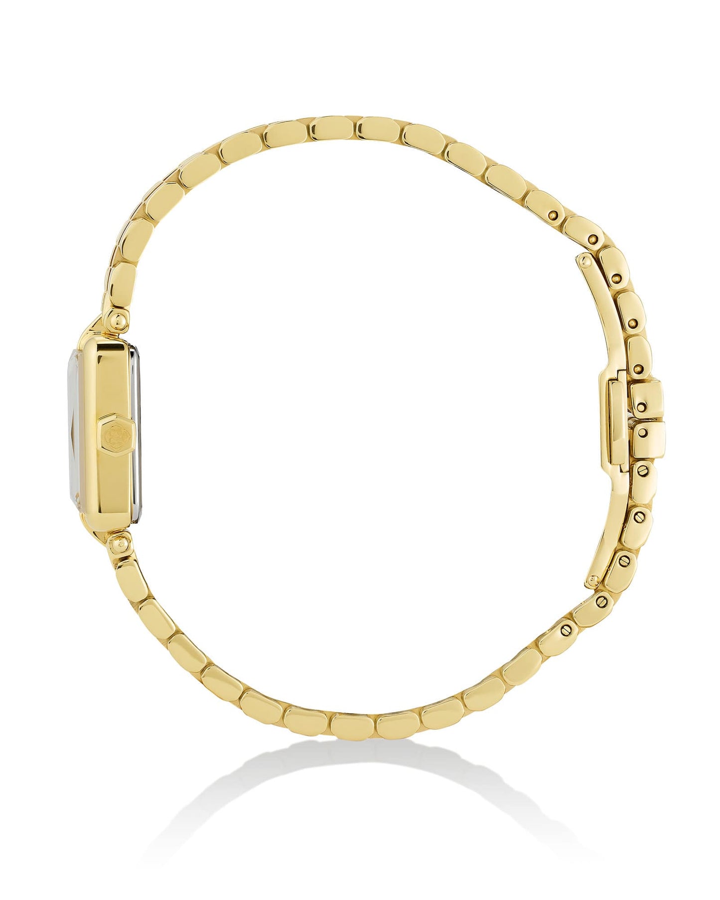Adela Gold Tone Stainless Steel Watch in Black Mother-of-Pearl 9608873381