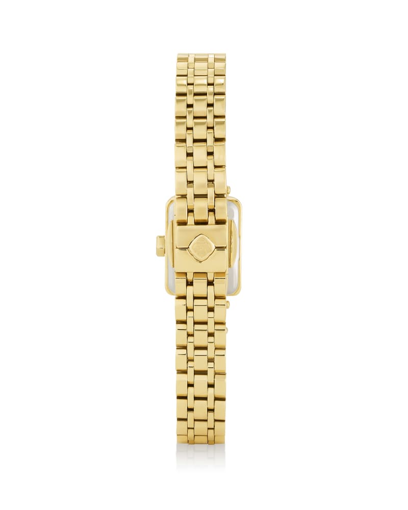 Adela Gold Tone Stainless Steel Watch in Ivory Mother-of-Pearl 9608873533