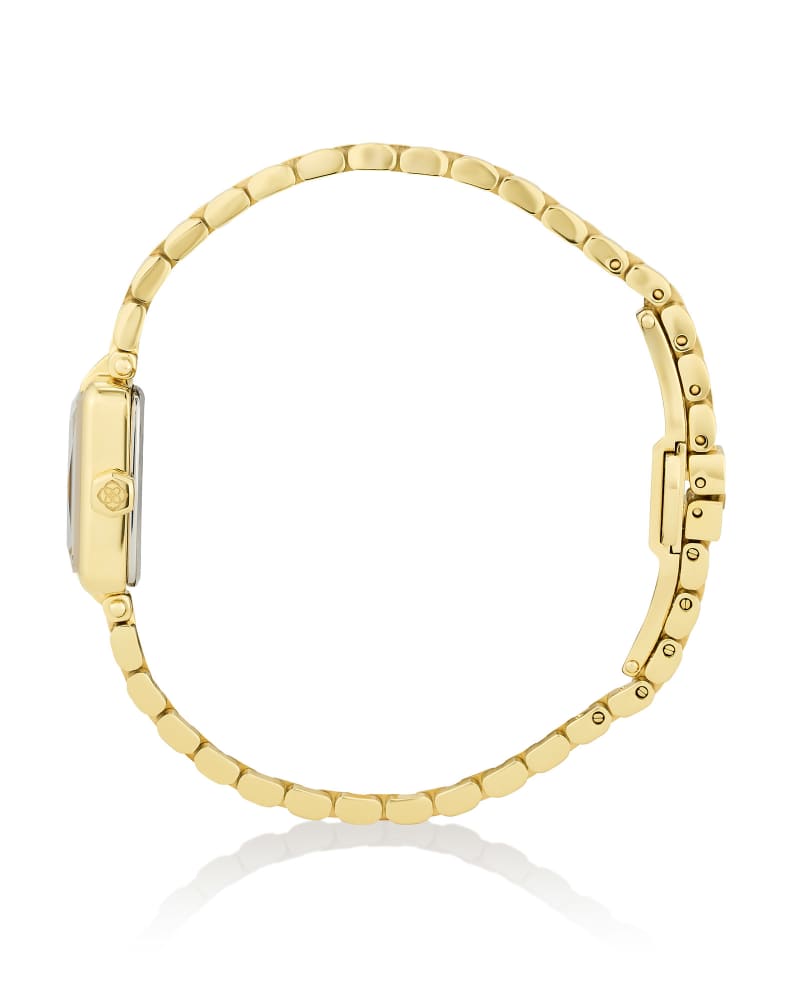 Adela Gold Tone Stainless Steel Watch in Ivory Mother-of-Pearl 9608873533