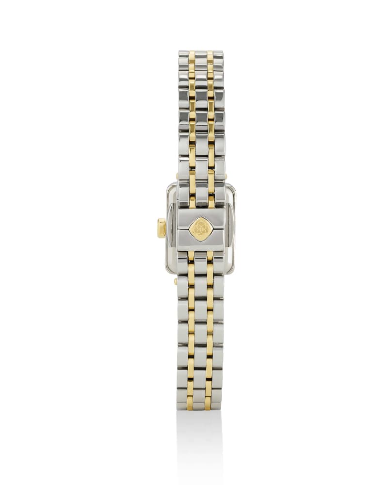 Adela Two Tone Stainless Steel Watch in Ivory Mother-of-Pearl 9608873256