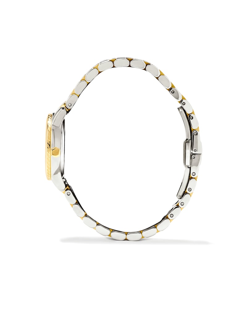 Alex Two Tone Stainless Steel 28mm Watch in Ivory Mother-of-Pearl 9608803563