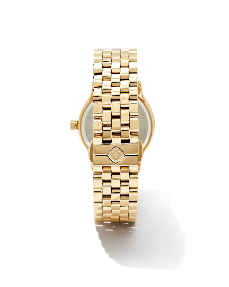 Alex Gold Tone Stainless Steel 35mm Watch in Ivory Mother-of-Pearl 9608801629