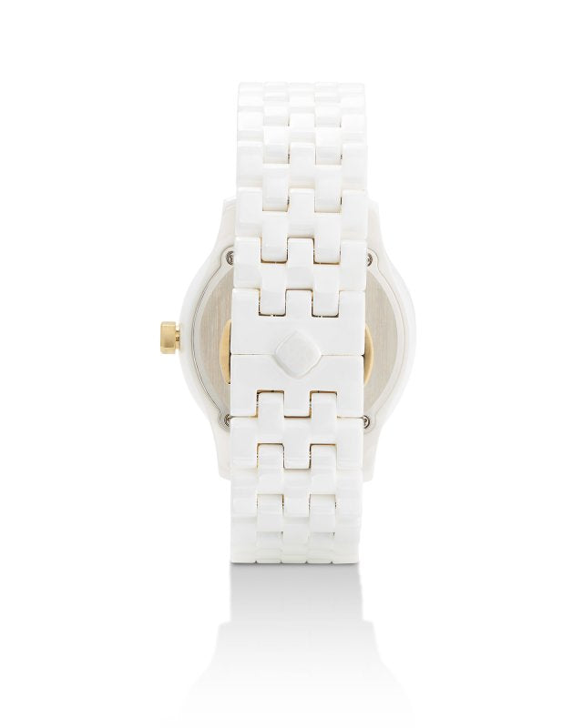 Alex Two Tone Stainless Steel 35mm Watch in White Ceramic 9608868834