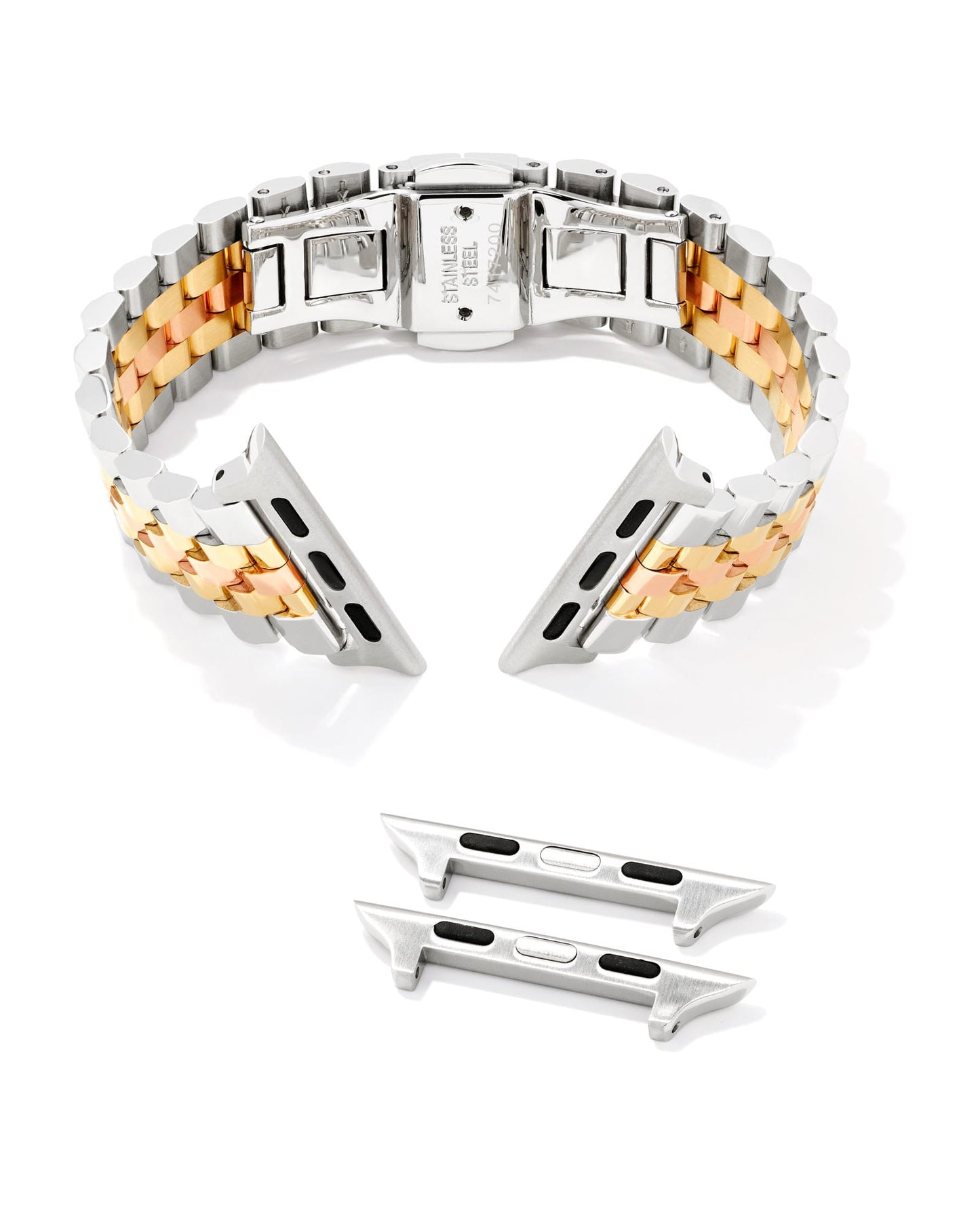 Alex 5 Link Watch Band in Tri Tone Stainless Steel 9608801644
