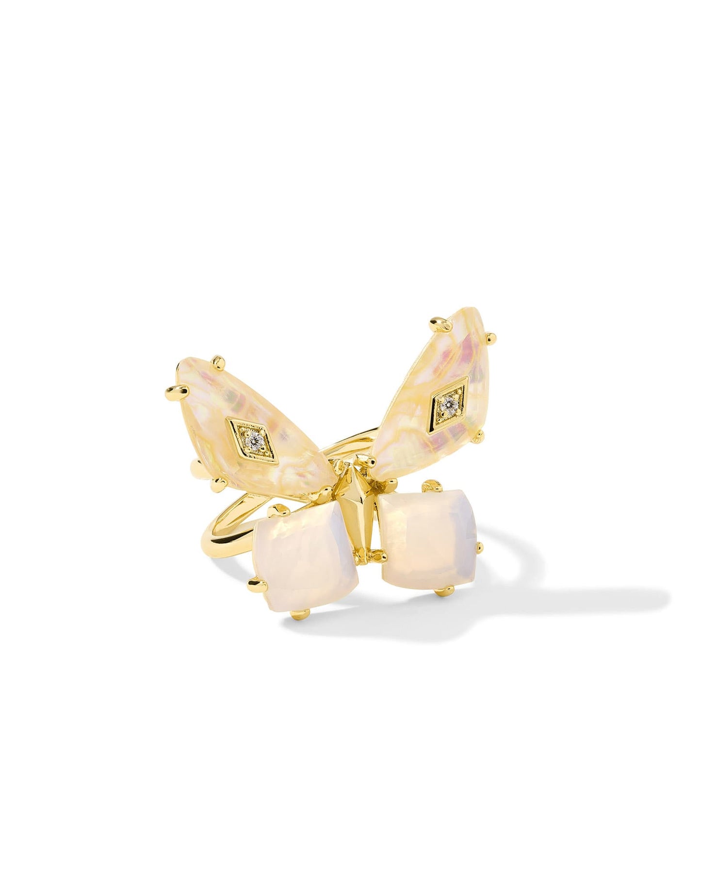 Bianca Butterfly Silver & Gold Cocktail Ring