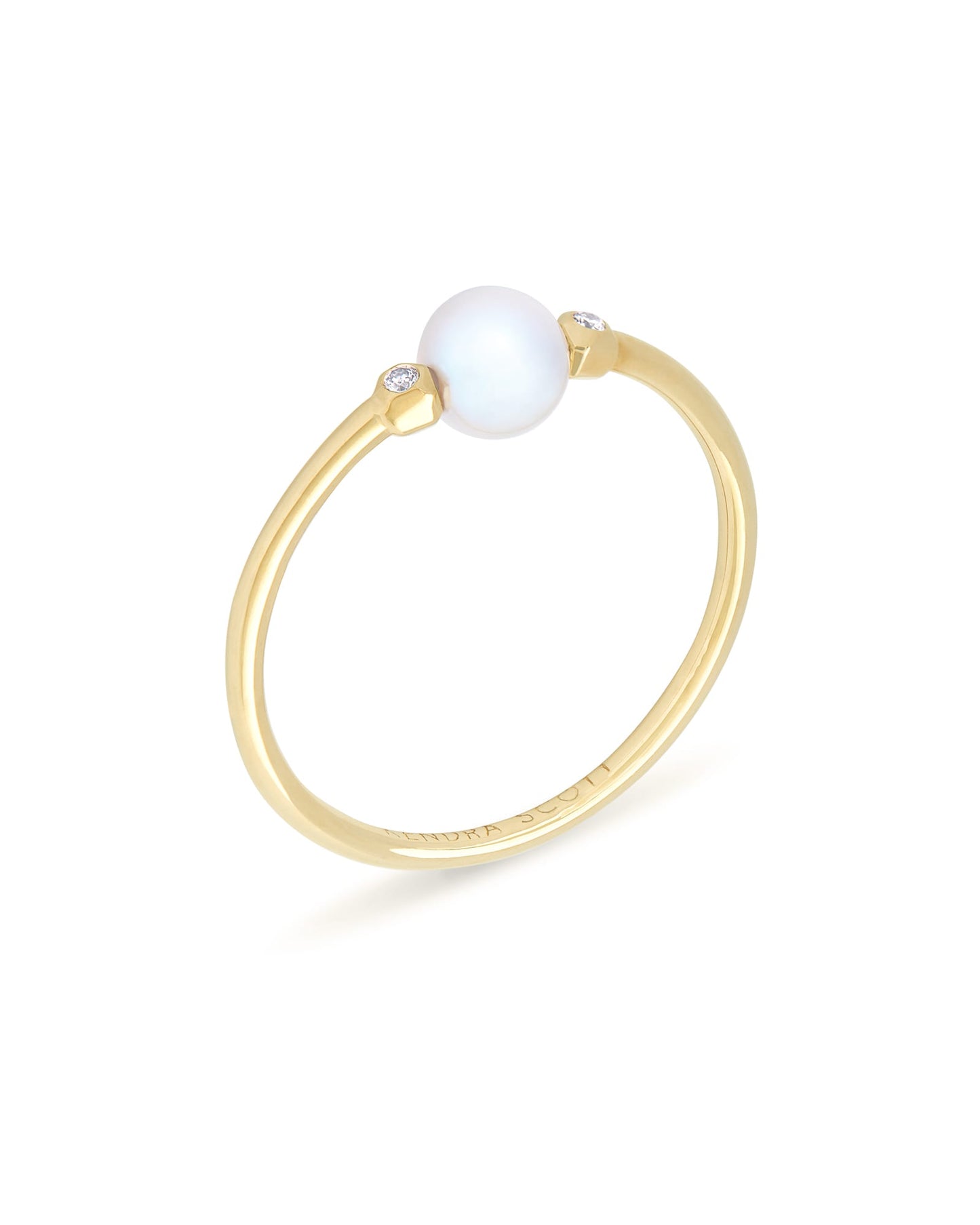 Cathleen 14k Yellow Gold Band Ring Freshwater Cultured Pearl 842177043417