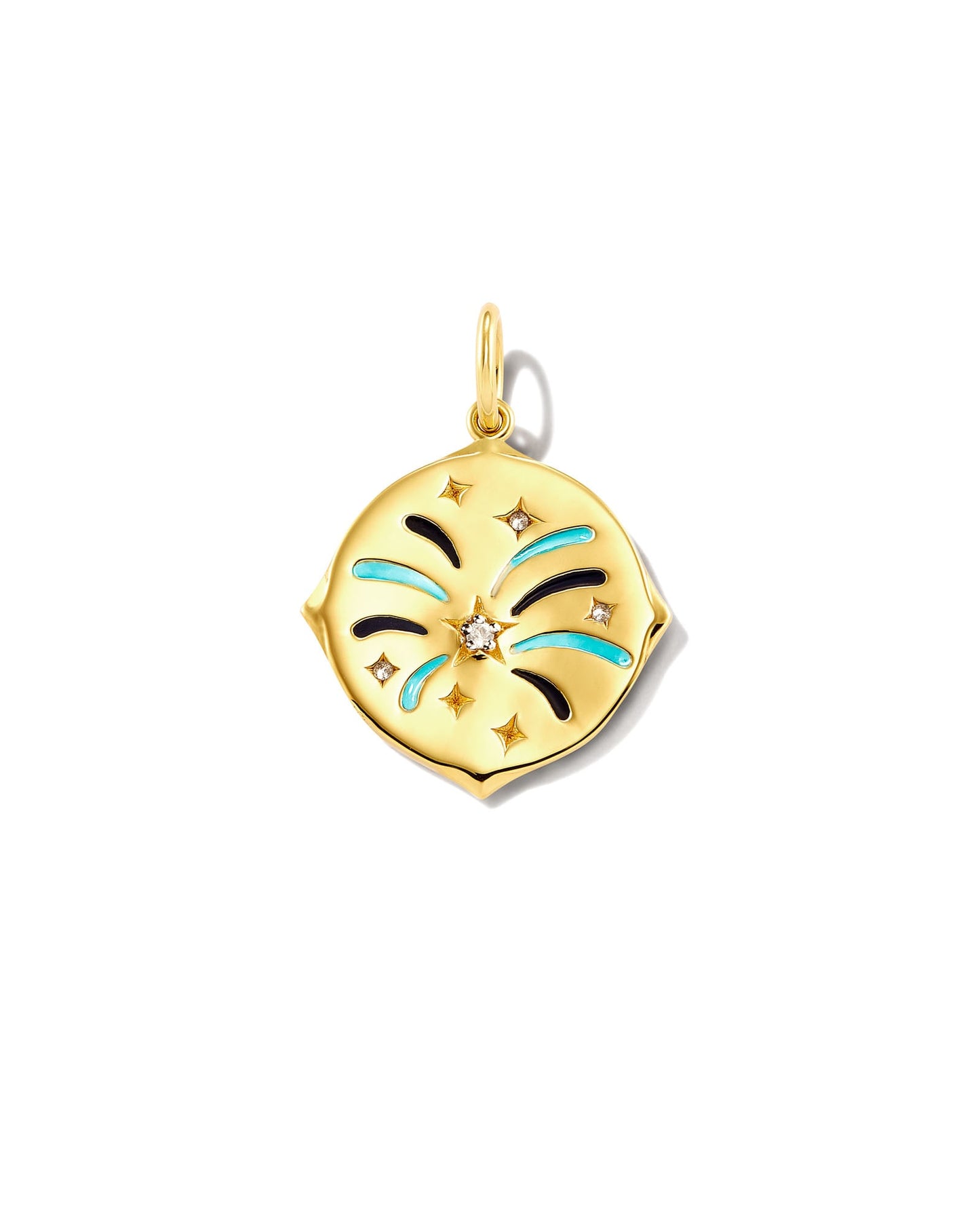 Celebration in 18k Gold Vermeil & Sterling Silver Charm in White Sapphire