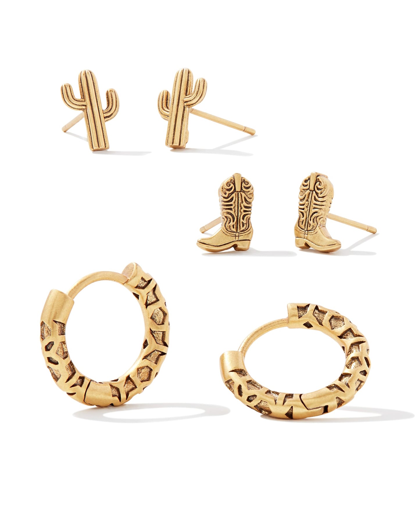 Kendra Scott Cowboy Boot Earring Set of 3