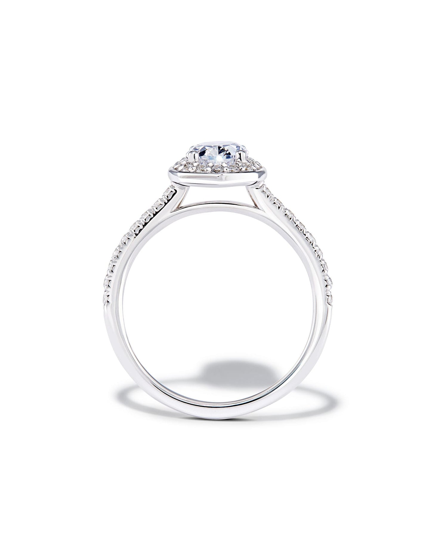 0.75 ct Oval Iconic Halo Engagement Ring in 14k Gold