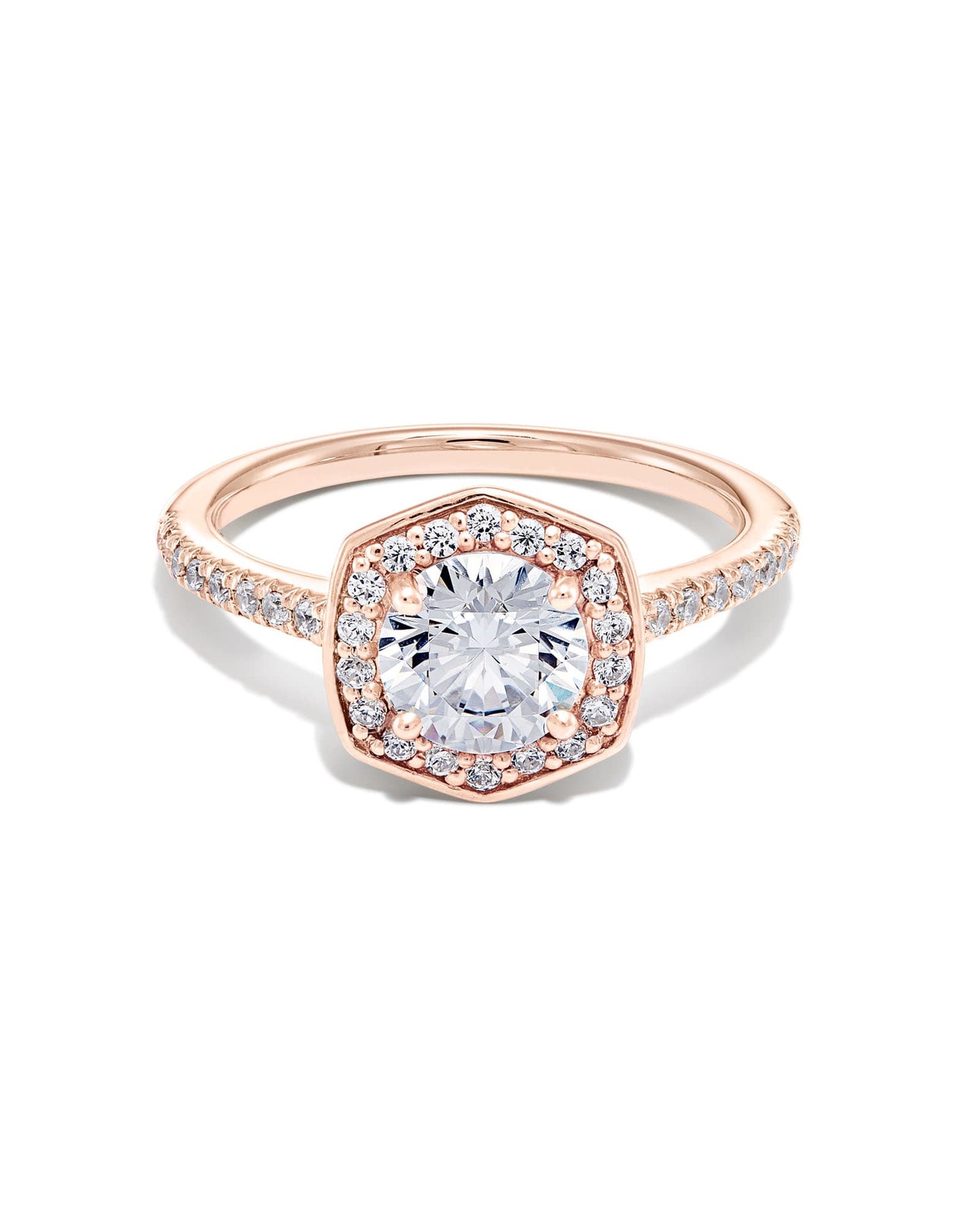 0.75 ct Round Iconic Halo Engagement Ring in 14k Gold